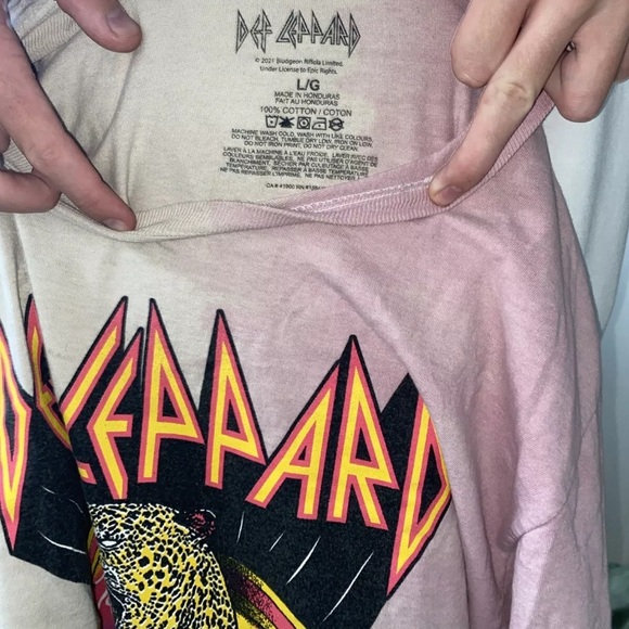 Def Leppard  High ‘N Dry Sz Large Excellent Used Condition, Laundered T Shirt - Picture 2 of 9